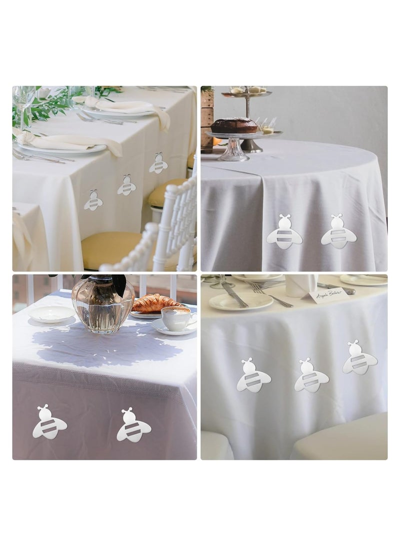 Zikra Magnetic Tablecloth Clips, 12 Pcs Bee Stainless Tablecloth Pendant, Picnic Tablecloth Clips Windproof Tablecloth Pendant for Outdoor Picnic Family Dinner Wedding Party - Image 5