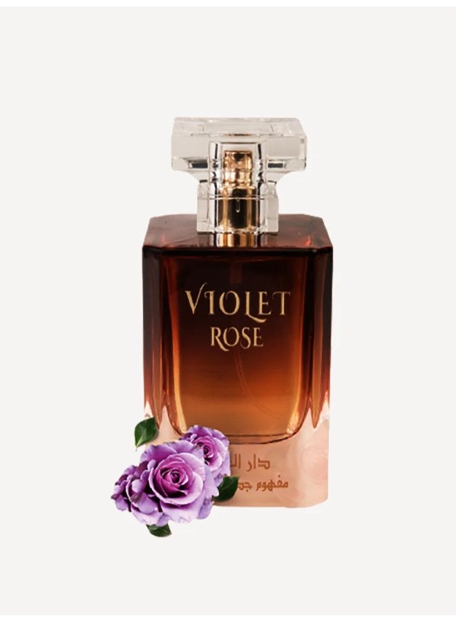 DAR AL OUDD Violet Rose Eau de Parfum 100ml Enchanting Floral Harmony with Musk and Fruity Undertones for Men - Image 1