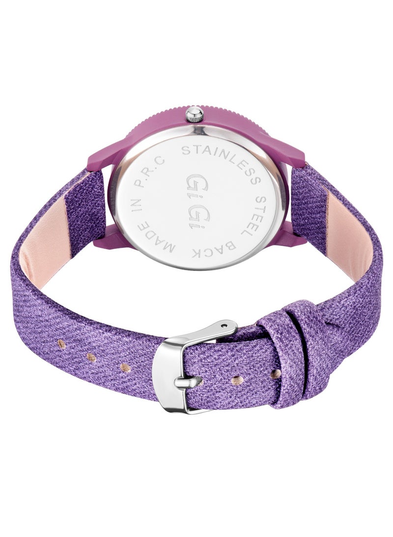 جيجي ساعة يد نسائية من جيجي انالوج بسوار جلدي وكريستال - Image 3