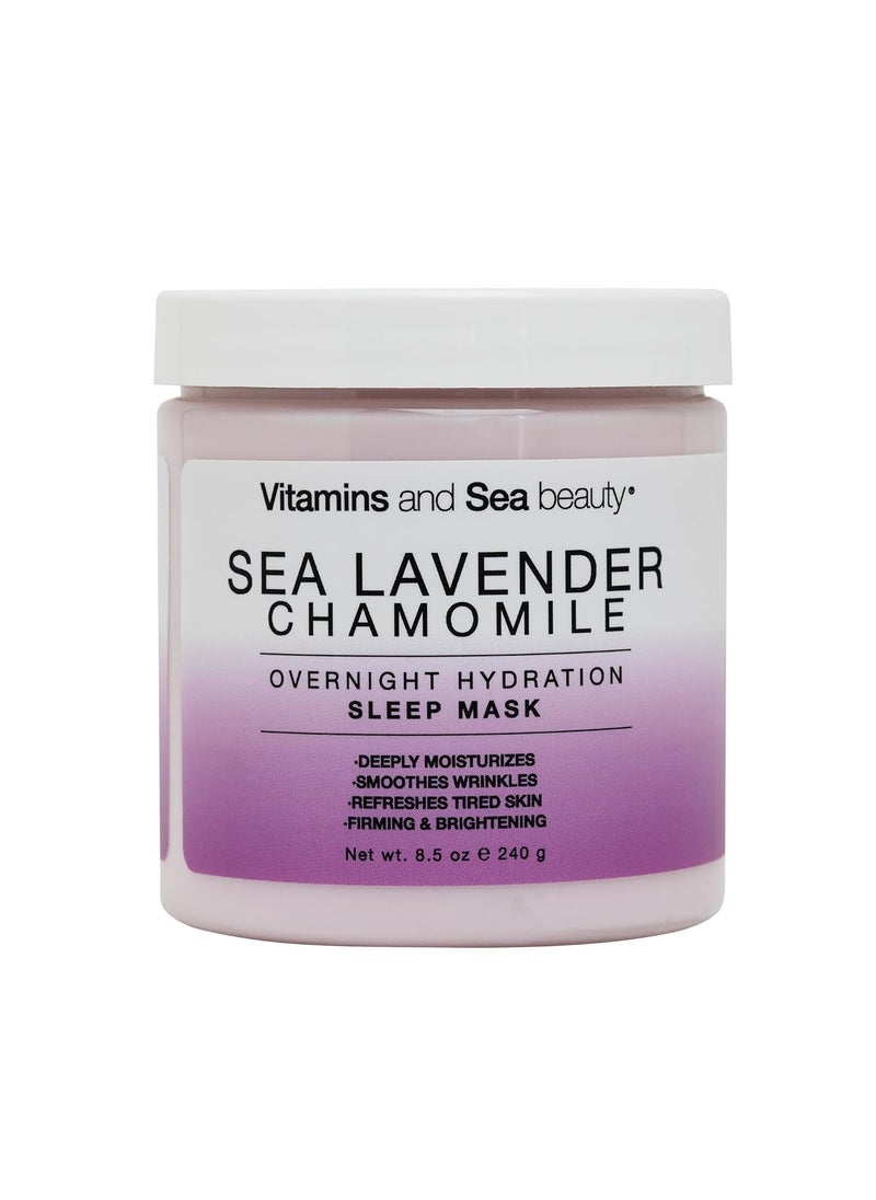 Vitamins and Sea beauty - Vitamins and Sea Beauty, Hydrating Moisturizing Night Face Mask, Relaxing Overnight Facial with Sea Lavender and Chamomile, Skincare for All Skin Types, 8.5 Fl Oz - Image 1
