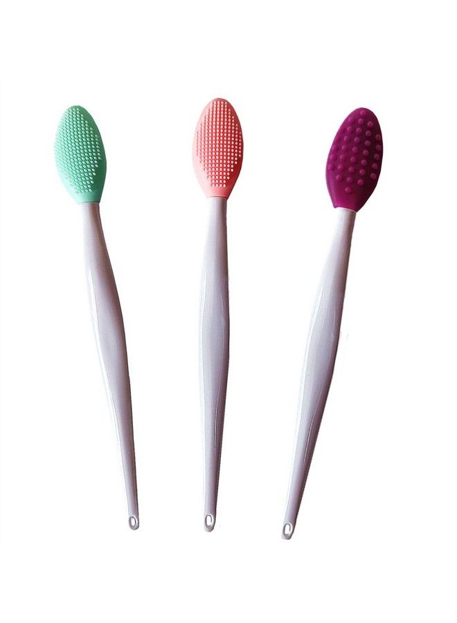 New prominent 3 Pcs Lip Scrub Brush Doublesided Silicone Exfoliating Lip Brush Exfoliating Brush For Men Women Lip Brush Mini Exfoliating Lip Brush Lip Lightening For Dark Lips  - Image 1
