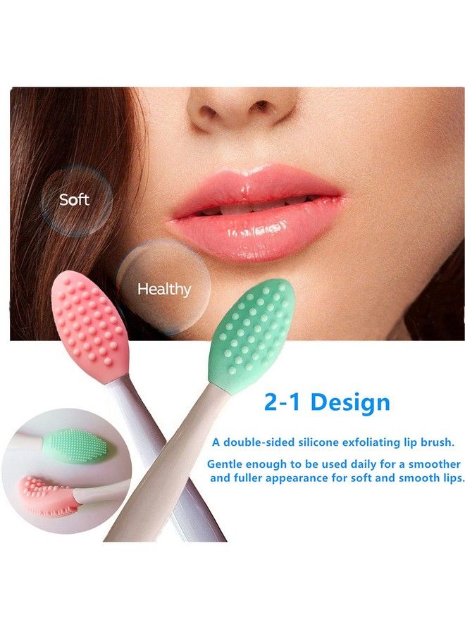 New prominent 3 Pcs Lip Scrub Brush Doublesided Silicone Exfoliating Lip Brush Exfoliating Brush For Men Women Lip Brush Mini Exfoliating Lip Brush Lip Lightening For Dark Lips  - Image 5