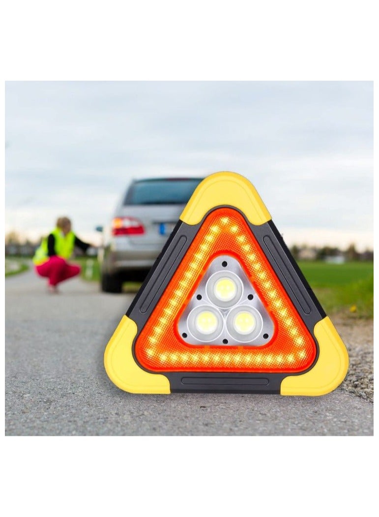 Loquat Warning Light LED Multifunctional Car Emergency Light Solar Power Bank Emergency Safety Warning Explosion Charging Sign - Image 1