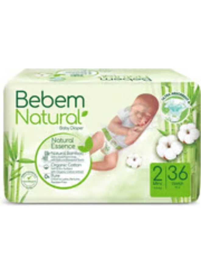 Bebem Baby Diapers from Bebem Naturals, 36 pieces, size 2 - Image 1