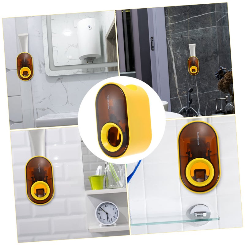 Automatic Wall Mounted Toothpaste Squeezer Dispenser Easy To Use Bathroom Storage Rack Random Color - Image 4