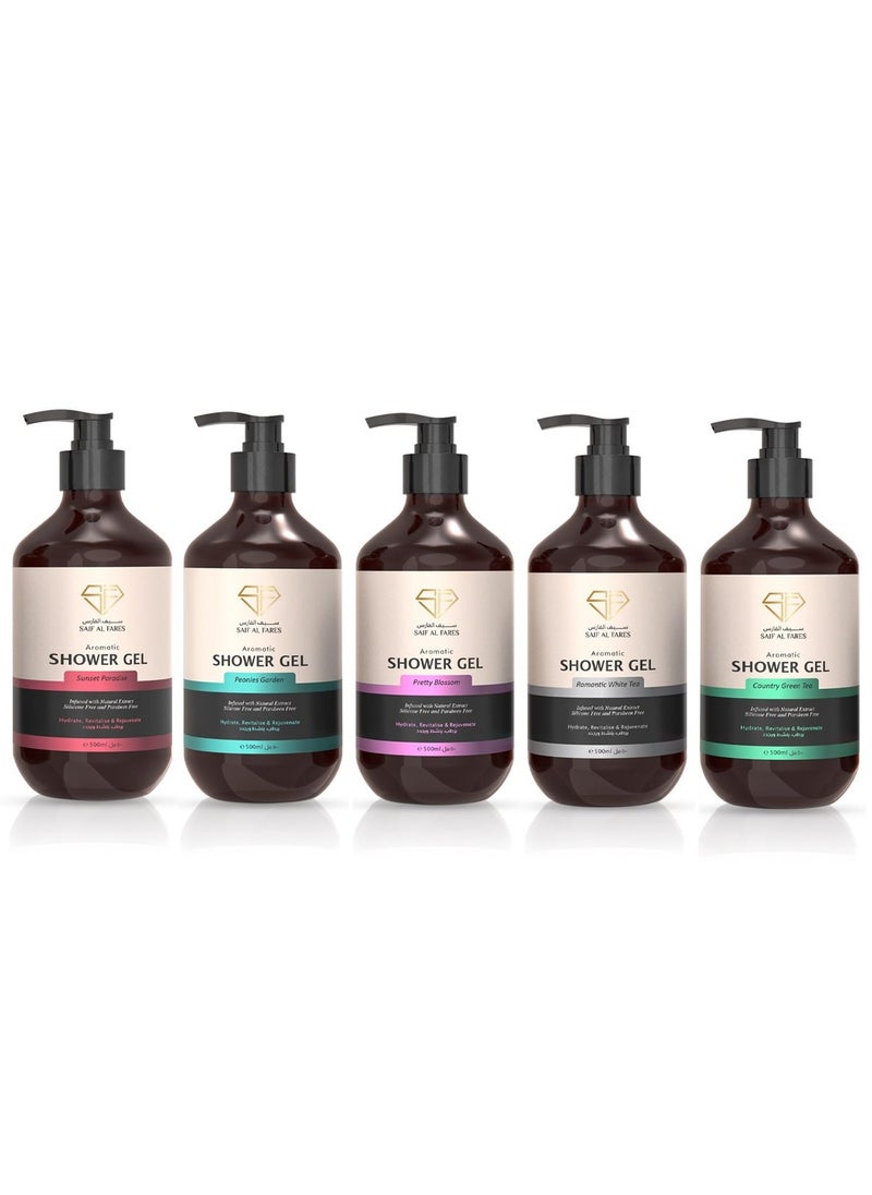 SAIF AL FARES - Saif Al Fares Aromatic Shower Gel Country Green Tea 500 ml - Image 1