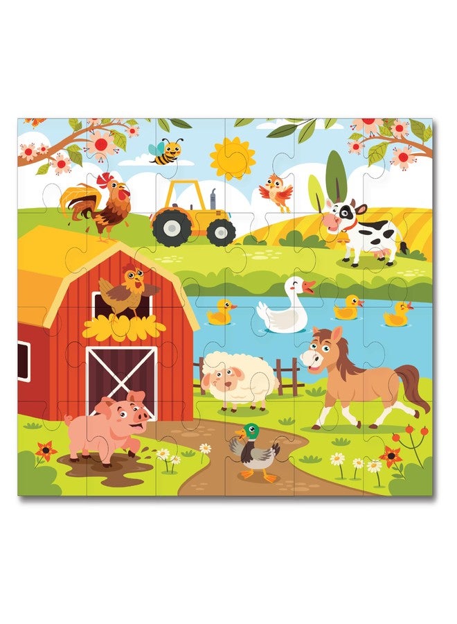 Khilonewale Kids Jigsaw Puzzle 8x12 Inch, 3+ Years – Colorful Educational Floor Puzzle for Toddlers & Preschoolers, Sturdy Learning Toy for Boys & Girls, for Early Learning Fun (Sunny Farmyard) - Image 1