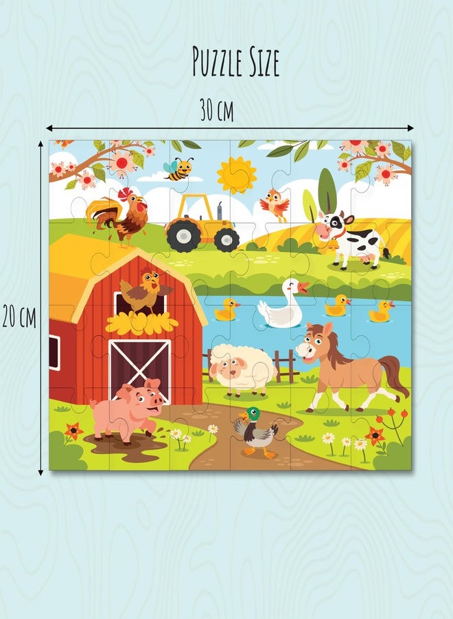 Khilonewale Kids Jigsaw Puzzle 8x12 Inch, 3+ Years – Colorful Educational Floor Puzzle for Toddlers & Preschoolers, Sturdy Learning Toy for Boys & Girls, for Early Learning Fun (Sunny Farmyard) - Image 2