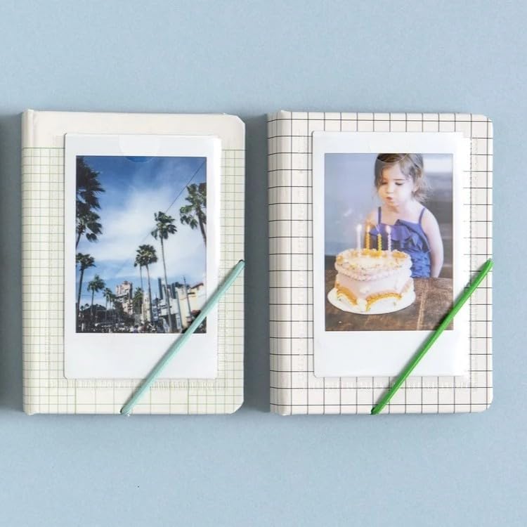 Studio Calico Green Ledger Mini Photo Album Fits Fujifilm Instax Mini, Polaroid Go or Hi-Print, Standard Trading Cards 2.5 x 3.5 in., Kids Photo Album, Kpop Photocard Binder, Small Photocard Holder - Image 3