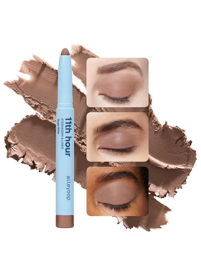 ALLEYOOP ALLEYOOP 11th Hour Cream Eye Shadow Sticks - Taupe Dollar (Matte) - Award-winning Eyeshadow Stick - Smudge-Proof and Crease Proof for Over 11 Hours - Easy-To-Apply and Compact for Travel, 0.05 Oz  - Image 1