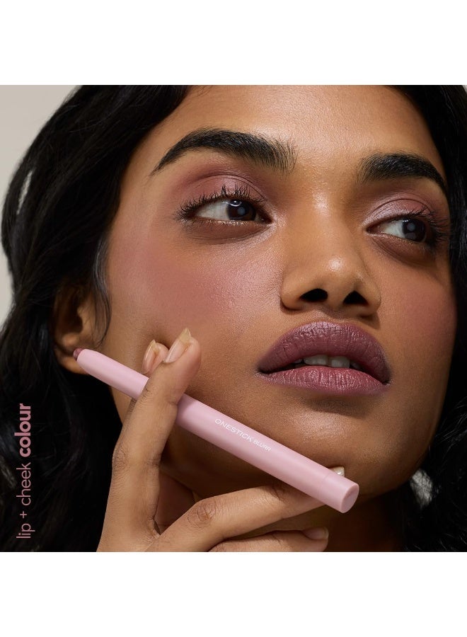 Ruby's Organics Ruby’s Organics OneStick Lipstick for Women- Blurr, Lip and Cheek Colour Crayon, Matte Finish, Lip Makeup- Enriched with Antioxidants and Vitamins, Chemical Free- Rosewood - Image 2