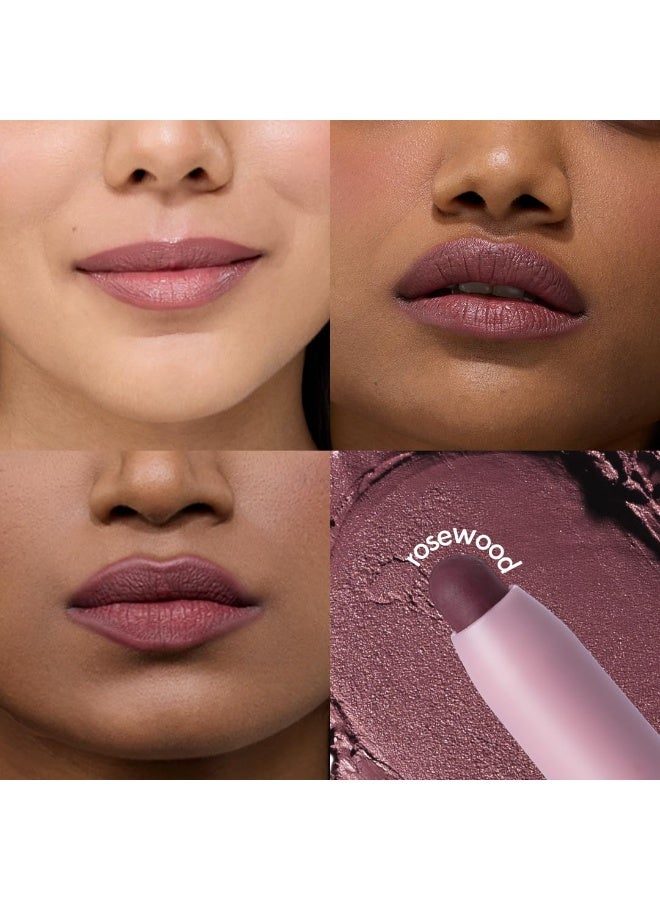 Ruby's Organics Ruby’s Organics OneStick Lipstick for Women- Blurr, Lip and Cheek Colour Crayon, Matte Finish, Lip Makeup- Enriched with Antioxidants and Vitamins, Chemical Free- Rosewood - Image 4