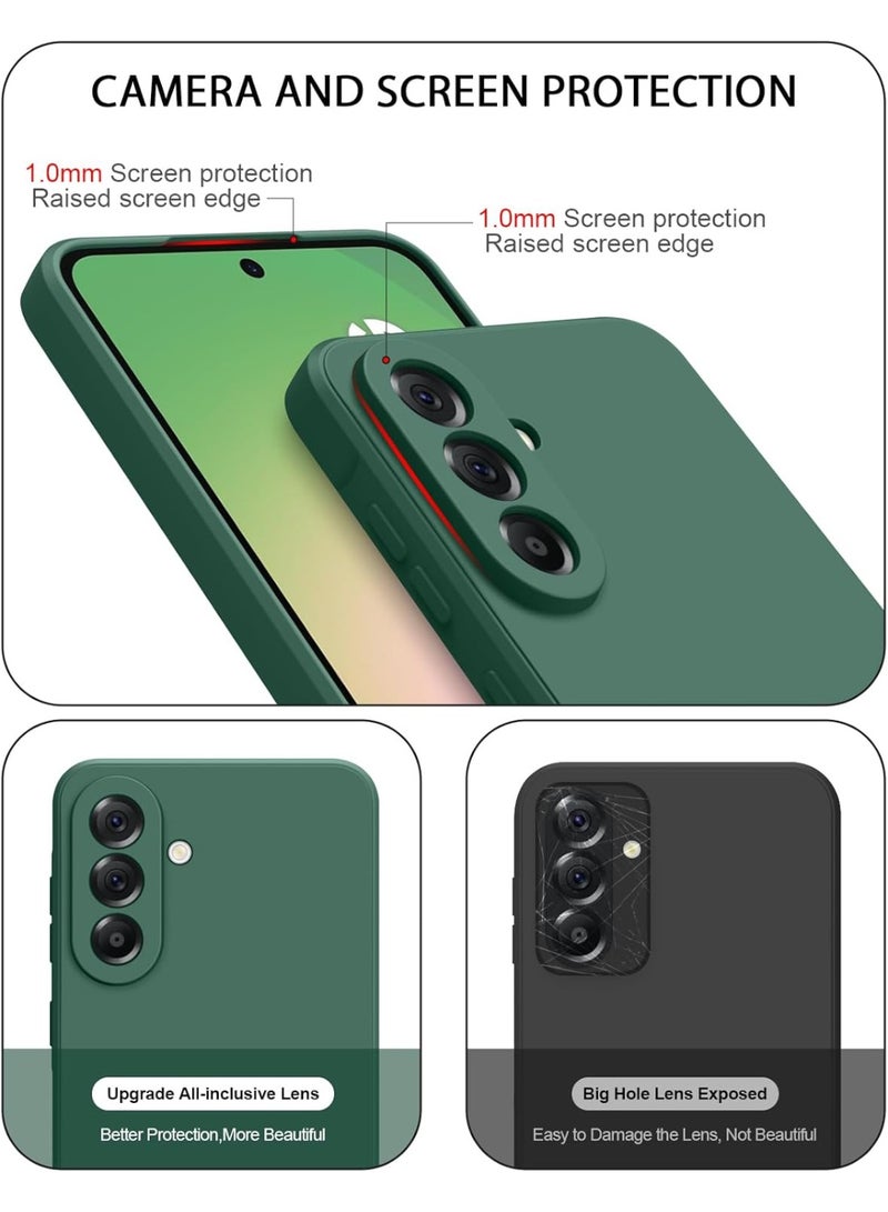 MUDISO Samsung Galaxy A55 5G Case Cover Soft Silicone Drop Protection Shockproof Slim Case Anti-Scratch Microfiber Lining Cover for Galaxy A55 5G - Image 3
