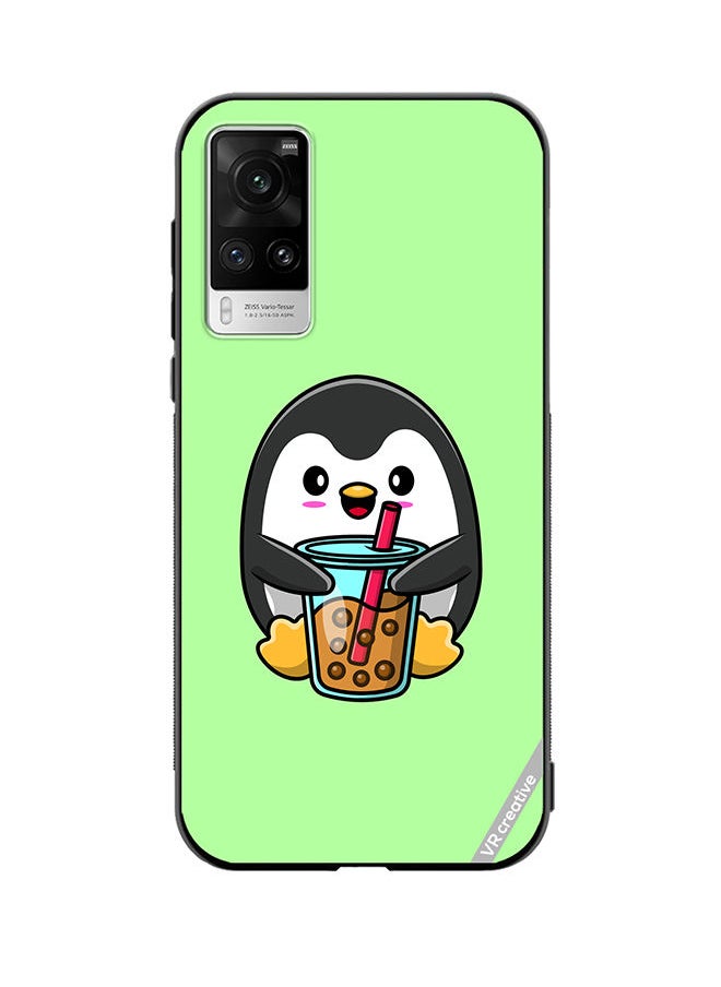 VR CREATIVE Protective Case Cover For Vivo X60 Pro Penguine Cola Design Multicolour  - Image 1