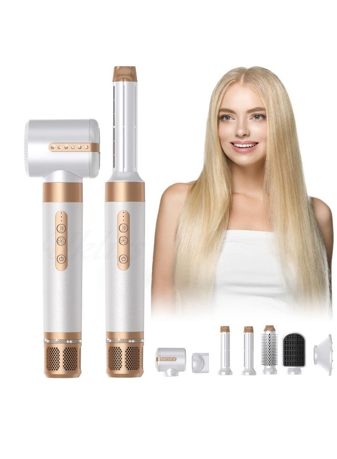 general High-speed seven-in-one hot air comb automatic adsorption curling iron straight curling dual-purpose high-speed hair dryer styling hair dryer - Image 1