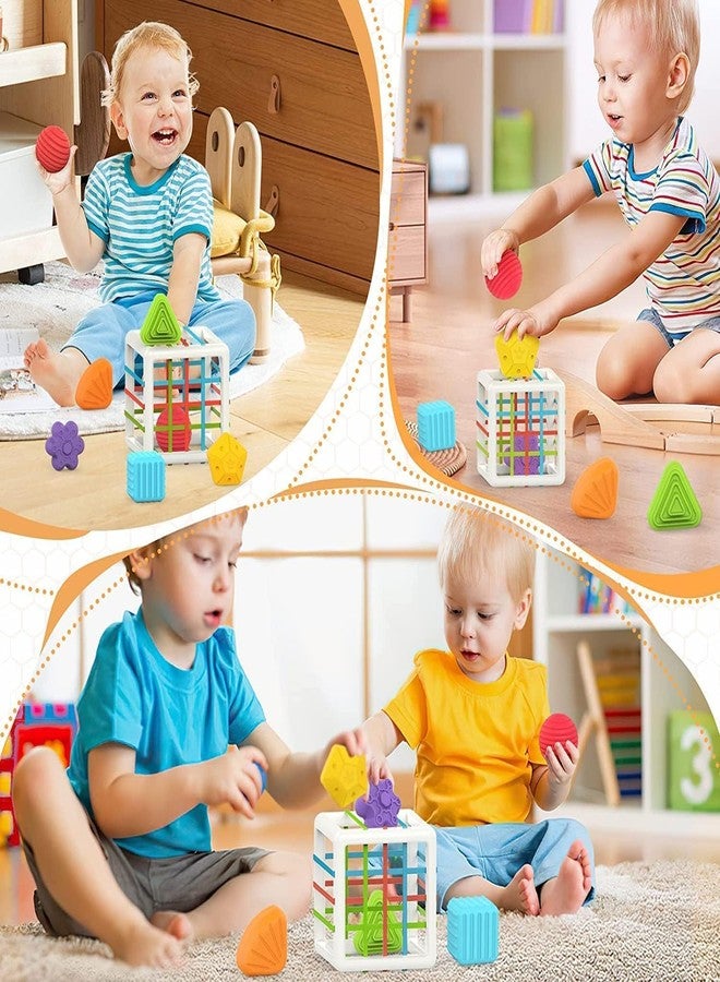 VARIYA ENTERPRISE Shape Sorter Baby Toys 12-18 Months | Montessori Learning & Developmental Toy | Storage Cube Bin with 6 Sensory Shape Blocks | Educational Toy for Toddlers - Image 5