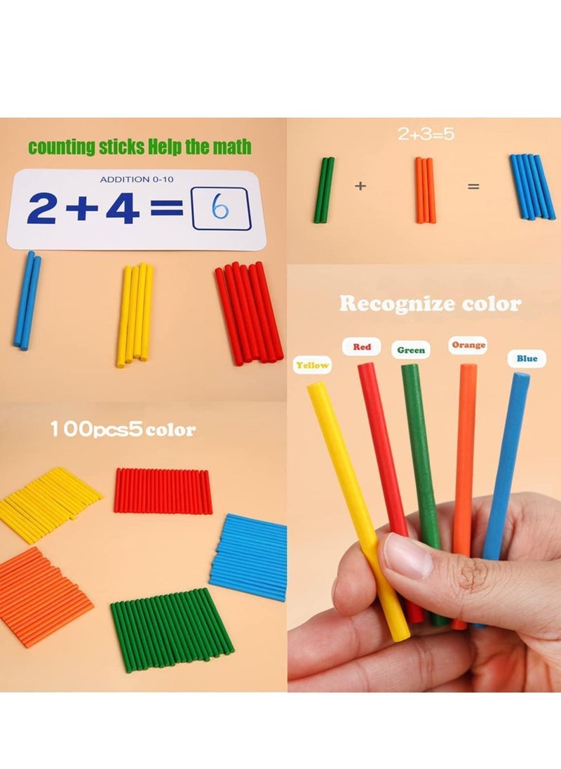 DIPDEY Mathematics Game |Calculation Matching Puzzles to Sight Numbers Flash Cards |Preschool Learning Toys | Math Blocks |Spelling and Exercise Thinking Enlightenment Teaching Games for 2+Years Kids  - Image 3
