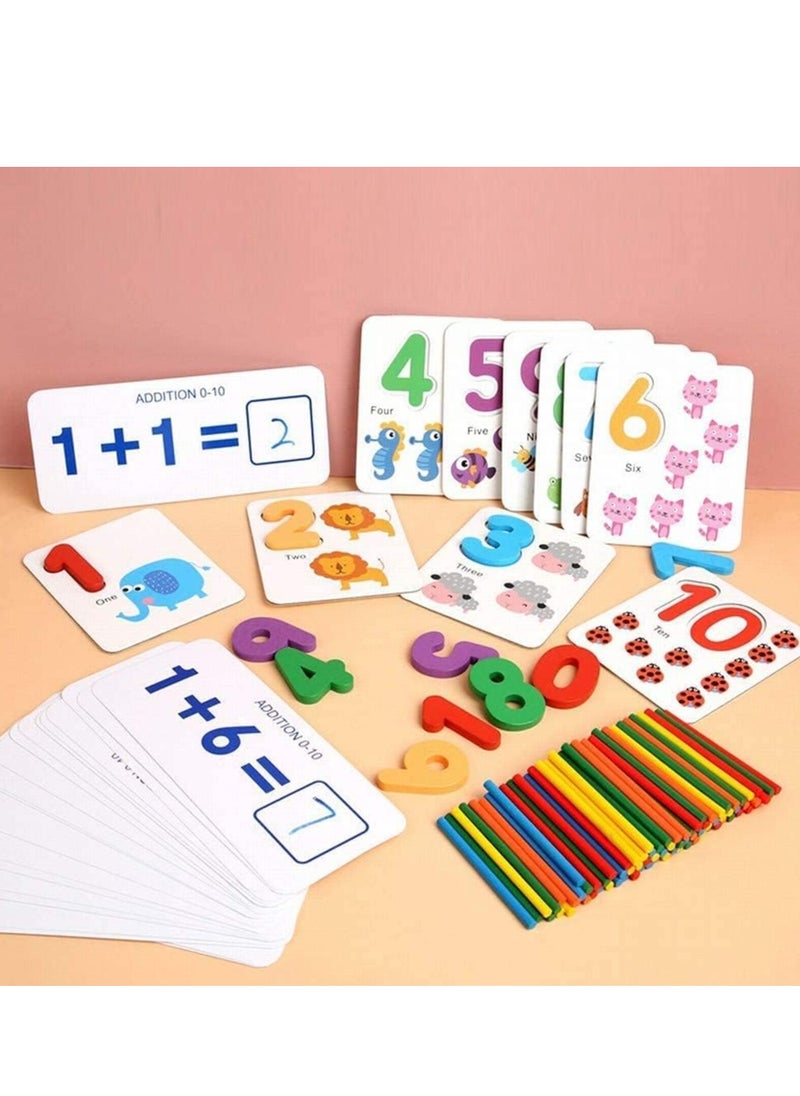 DIPDEY Mathematics Game |Calculation Matching Puzzles to Sight Numbers Flash Cards |Preschool Learning Toys | Math Blocks |Spelling and Exercise Thinking Enlightenment Teaching Games for 2+Years Kids  - Image 4