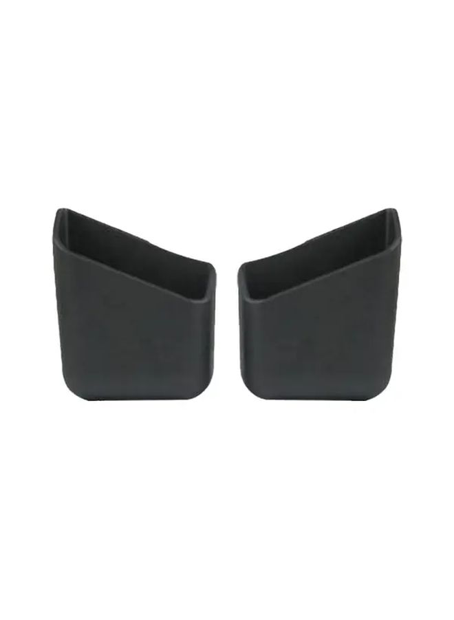 White Car Glasses Organizer Holder 2 Pcs Universal Phone Storage Box Pocket Accessories - Image 5