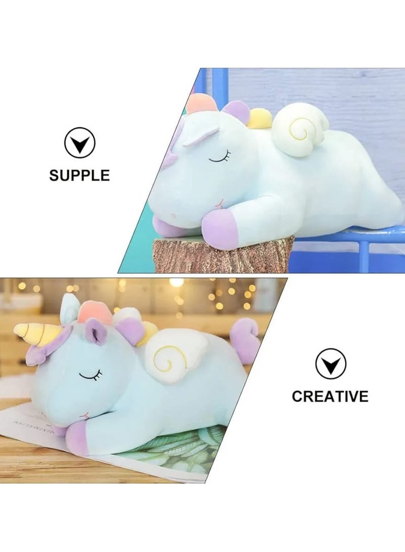 60 cm Stuffed Unicorn Plush Toy – Large Soft Plushie for Girls & Boys – Cute Blue Cuddly Animal Toy – Birthday Gift, Classroom Prize & Party Favor for Kids & Toddlers - Image 2