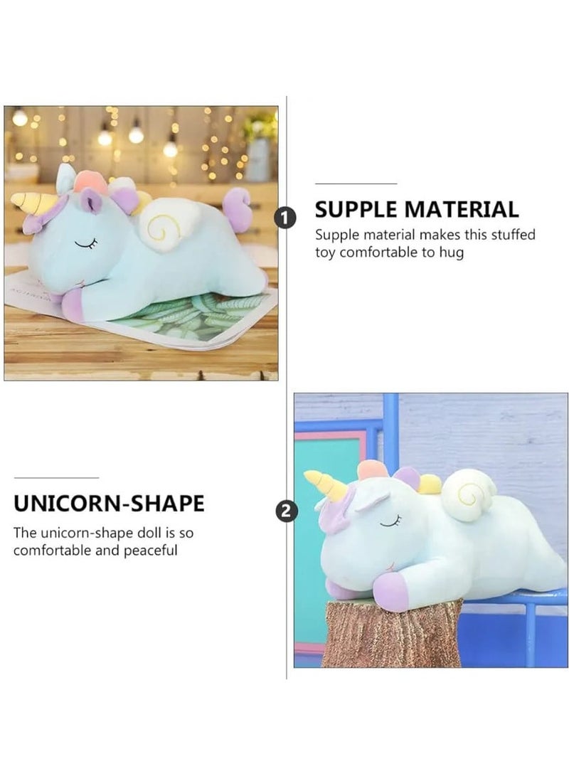 60 cm Stuffed Unicorn Plush Toy – Large Soft Plushie for Girls & Boys – Cute Blue Cuddly Animal Toy – Birthday Gift, Classroom Prize & Party Favor for Kids & Toddlers - Image 3