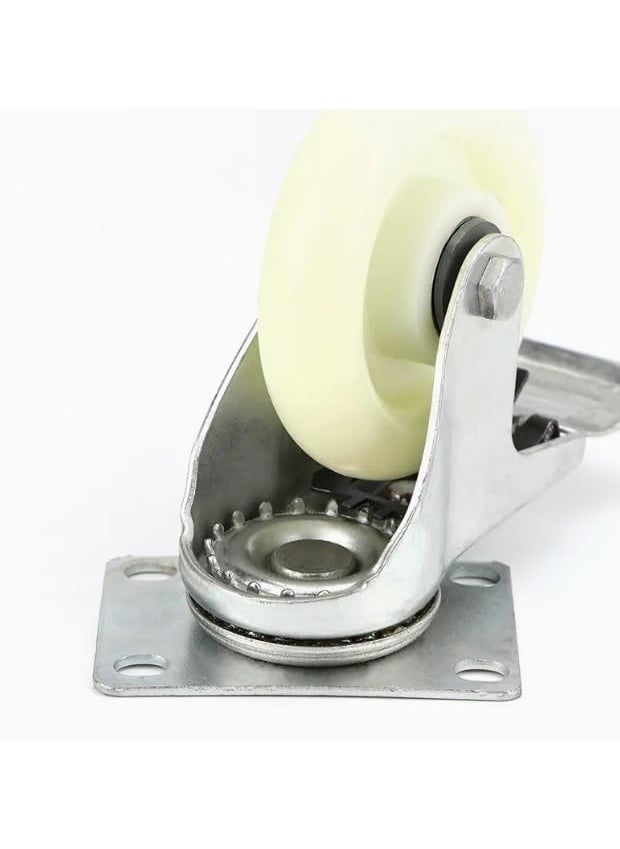 THOISEWELT THOISEWELT Heavy Duty Industrial Trolley Caster Wheel 4 Inches Brake With 360 Swivel Moving Plate Easy To Installation 1000kg Loading Capacity  - Image 3