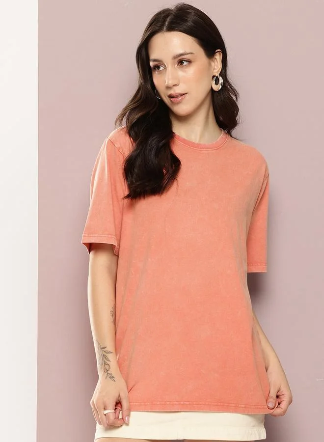 Dillinger Women Acid Washed Oversized T-Shirt