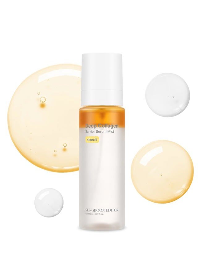 SUNGBOON EDITOR Deep Collagen Barrier Serum Mist | Real Collagen, Multi Peptides, Hydration, Wrinkle Care for Dry Skin, Wrinkles, Korean Moisturizer, Korean Skin Care, Glass Skin Mist - Image 1