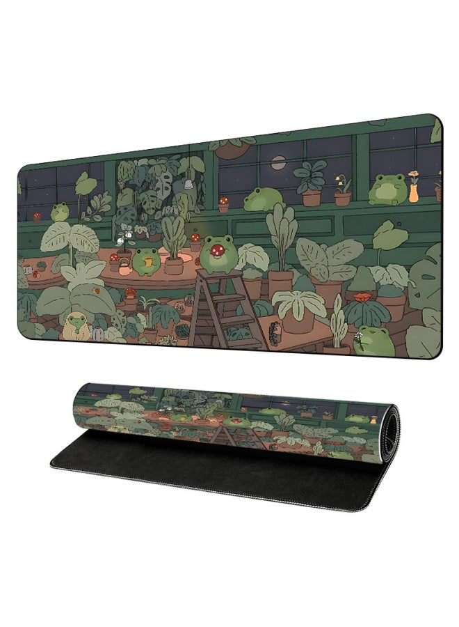 Temu Specially For Non-slip Mouse Pad Thickened Lock Edge Natural Rubber Large Computer Keyboard Office Desk Mat-Color:300*600*4mm-Pattern:J-233  - Image 1