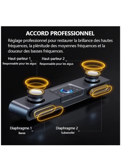 SOAIY SH16 Gaming peripherals LED Soundbar Computer Speaker Bluetooth Speaker Home Theater Sound Bar TV Speakers Alarm Clock Wireless  - Image 4