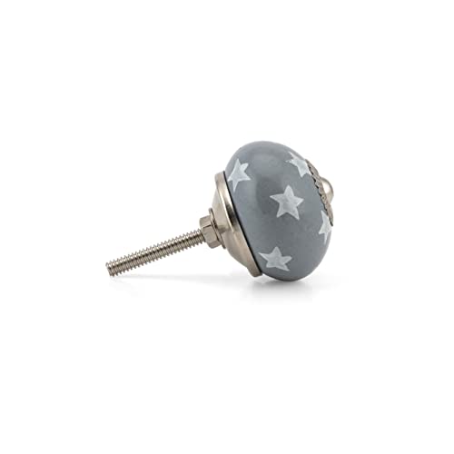 Craft Trade Handcrafted Ceramic Cabinet Drawer Knobs Kitchen Cabinet Hardware Decorative Cupboard Handles Dresser Knobs Furniture Pulls Grey Set of 25 - Image 3