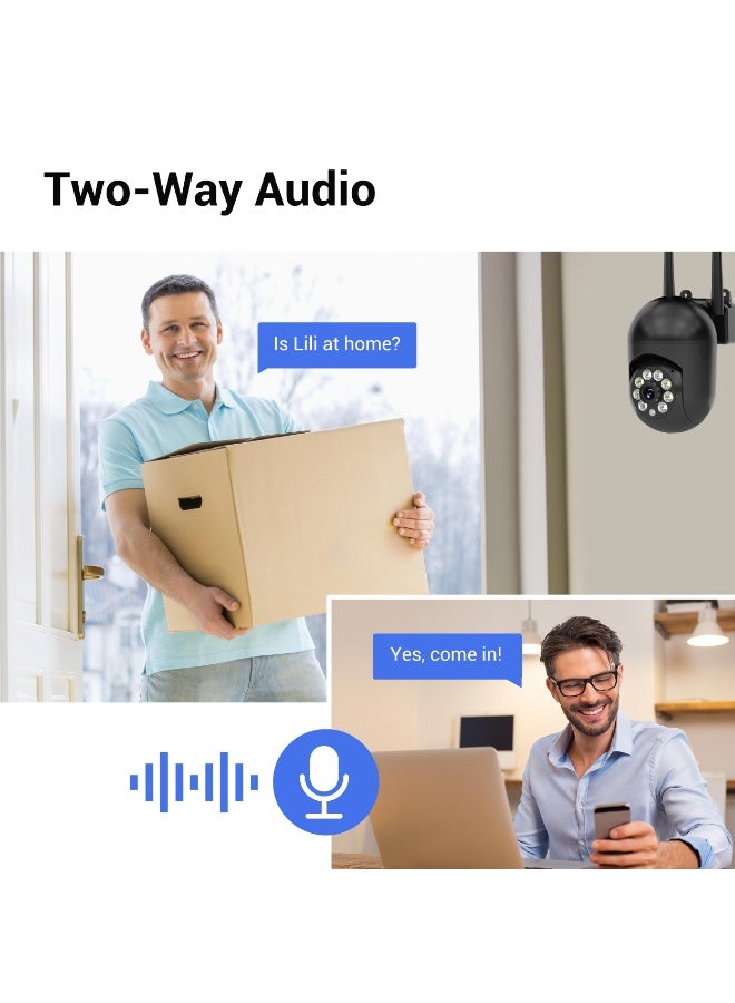 BoyKeep 1pc Wireless WiFi Security Camera, 1080P HD Pan/Tilt/Zoom, Two-Way Audio, Color Night Vision, Indoor/Outdoor - Image 2
