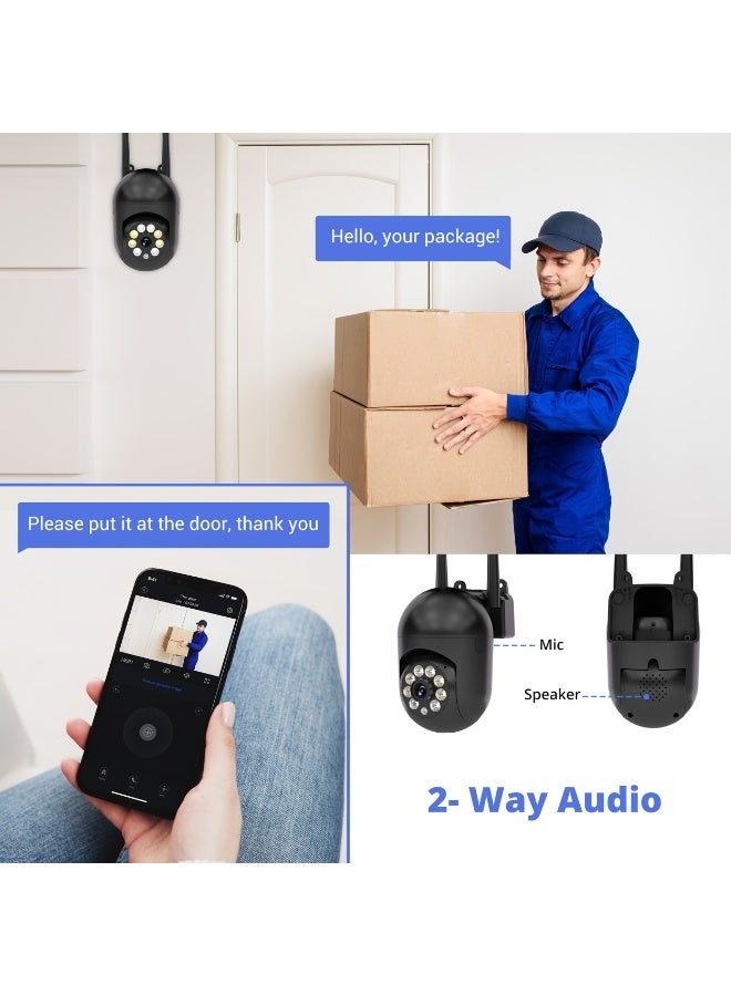BoyKeep 1pc Wireless WiFi Security Camera, 1080P HD Pan/Tilt/Zoom, Two-Way Audio, Color Night Vision, Indoor/Outdoor - Image 3