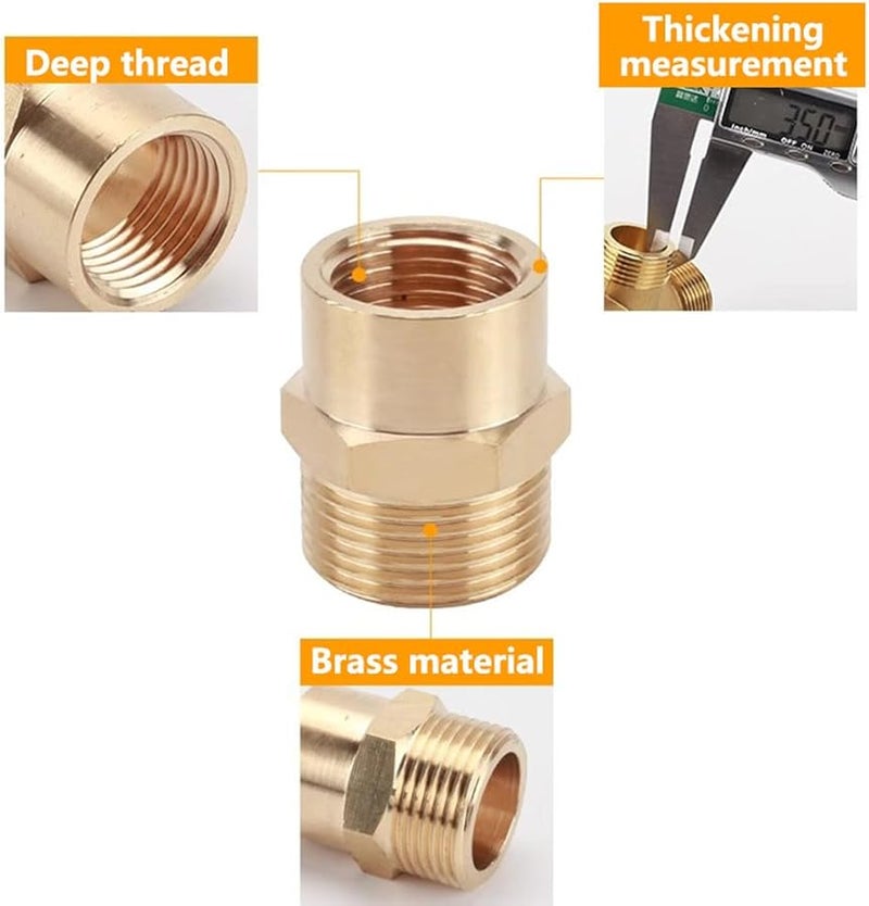 10Pcs Brass Quick Coupler Adapter Male To Female Pressure Gauge Conversion Fitting M03 F06 - Image 3