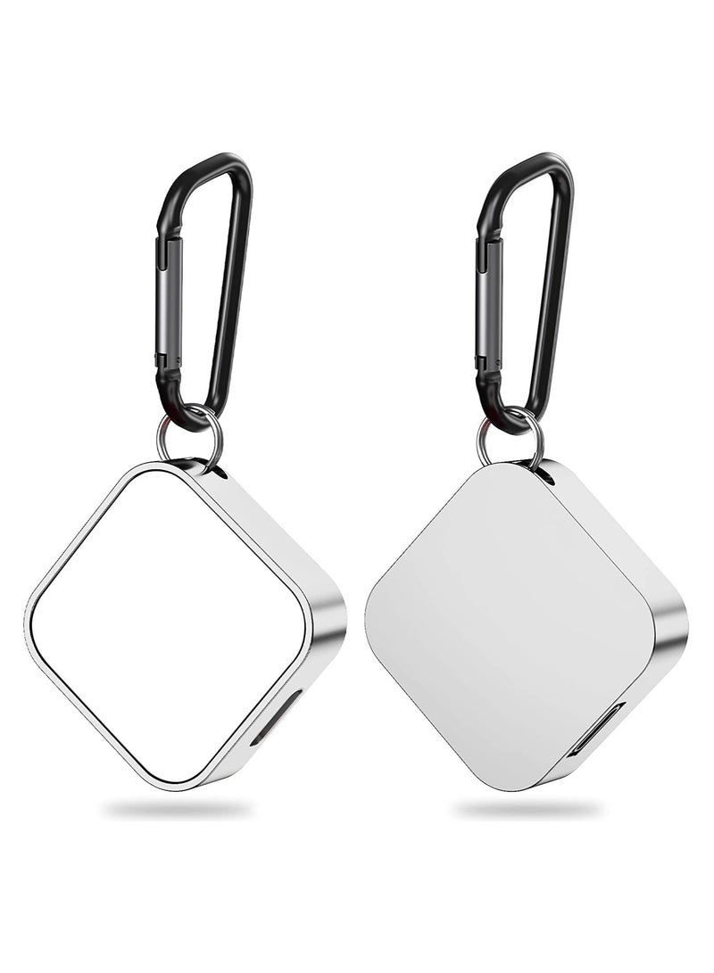 Magnetic Wireless Charger for Apple Watch Series 7/6/5/4/3/2/1/SE, Dual Port Mini Charger with USB Adapter, Fast Charging Keychain for Travel (Silver) - Image 3