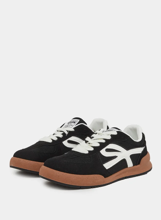 Styli Styli Suede Look Lace Up Sneakers