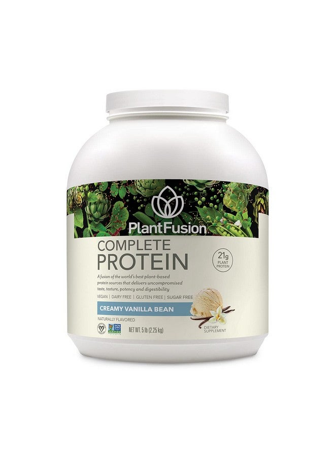 PlantFusion Complete Vegan Protein Powder - Plant Based Protein Powder with BCAAs, Digestive Enzymes and Pea Protein - Keto, Gluten Free, Soy Free, Non-Dairy, No Sugar, Non-GMO - Vanilla Bean 5lb Bulk - Image 1