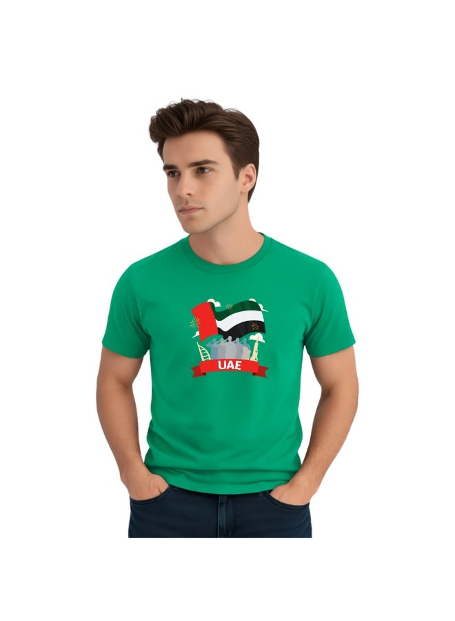 UAE Celebration T-Shirt For Men-UAE Design Short Sleeve Top Tee For Celebrations Day,School Events & Holidays-Comfortable And Stylish T-Shirt - Image 3