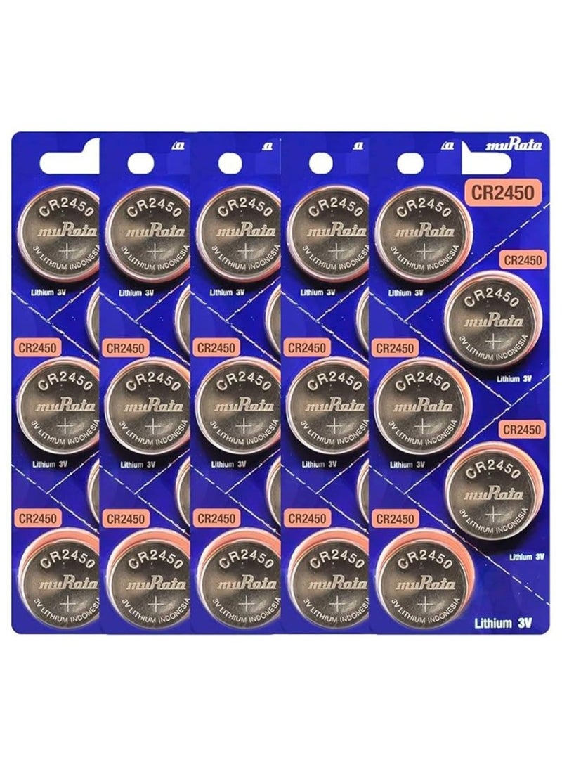 موراتا 25-Pieces Murata CR2450 Lithium 3V (muRata) Indonesia Batteries - Image 1