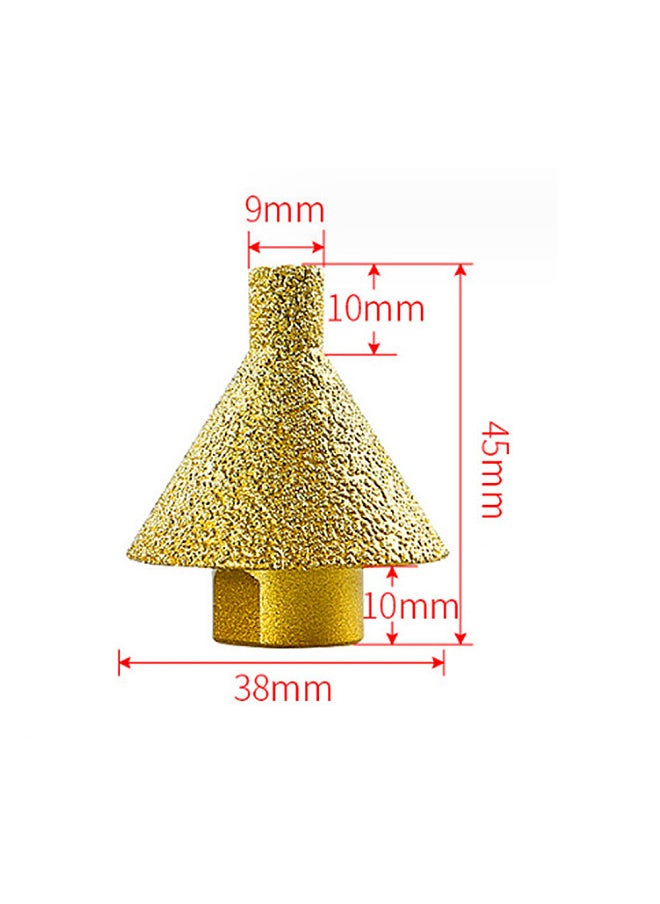 Diamond Beveling Chamfer Bit M10 Thread Diamond Countersink Drill Bit Hole Opener for Existing Holes Enlarging Shaping Trimming in Tile Marble Quartz Stone Granite Ceramic