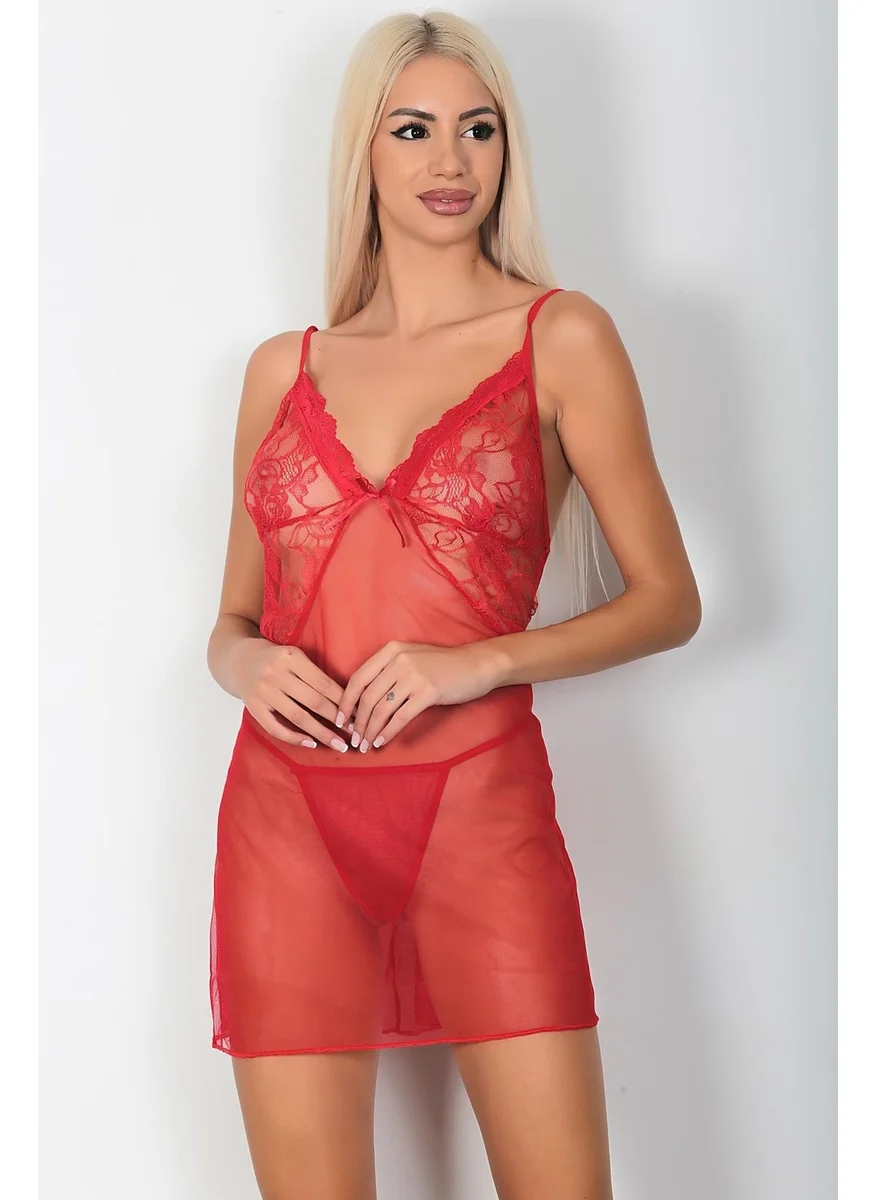 Phevos 2-Piece Lace Detailed Nightgown Set