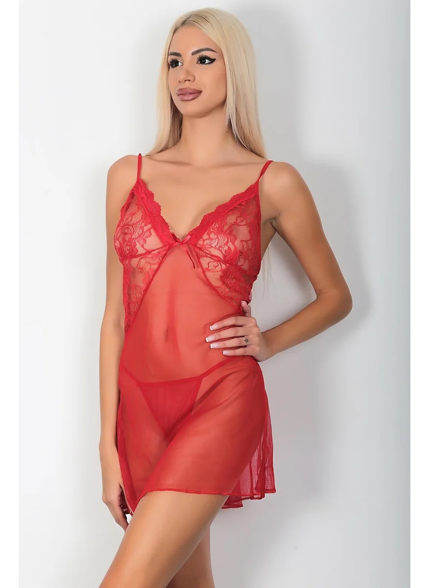 Phevos 2-Piece Lace Detailed Nightgown Set