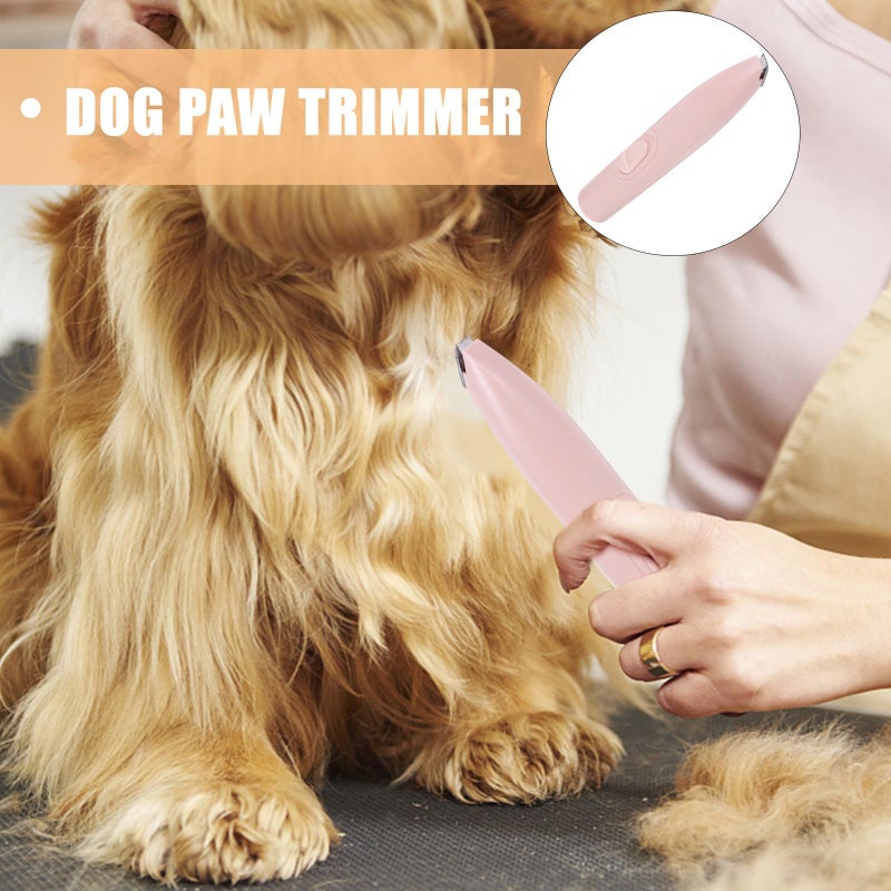 Dog Paw Trimmer Electric Pet Clippers Low Noise Grooming Tool for Dogs Cats Cordless Peach Pink - Image 3