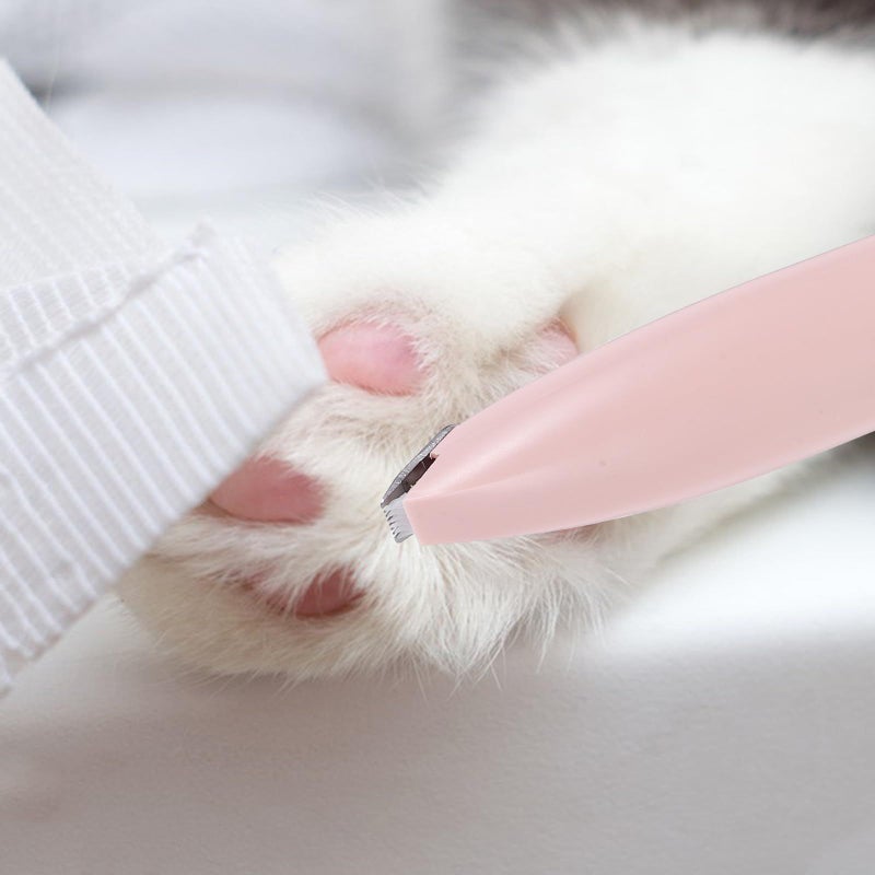 Dog Paw Trimmer Electric Pet Clippers Low Noise Grooming Tool for Dogs Cats Cordless Peach Pink - Image 5