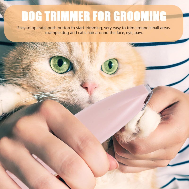Dog Paw Trimmer Electric Pet Clippers Low Noise Grooming Tool for Dogs Cats Cordless Peach Pink - Image 4
