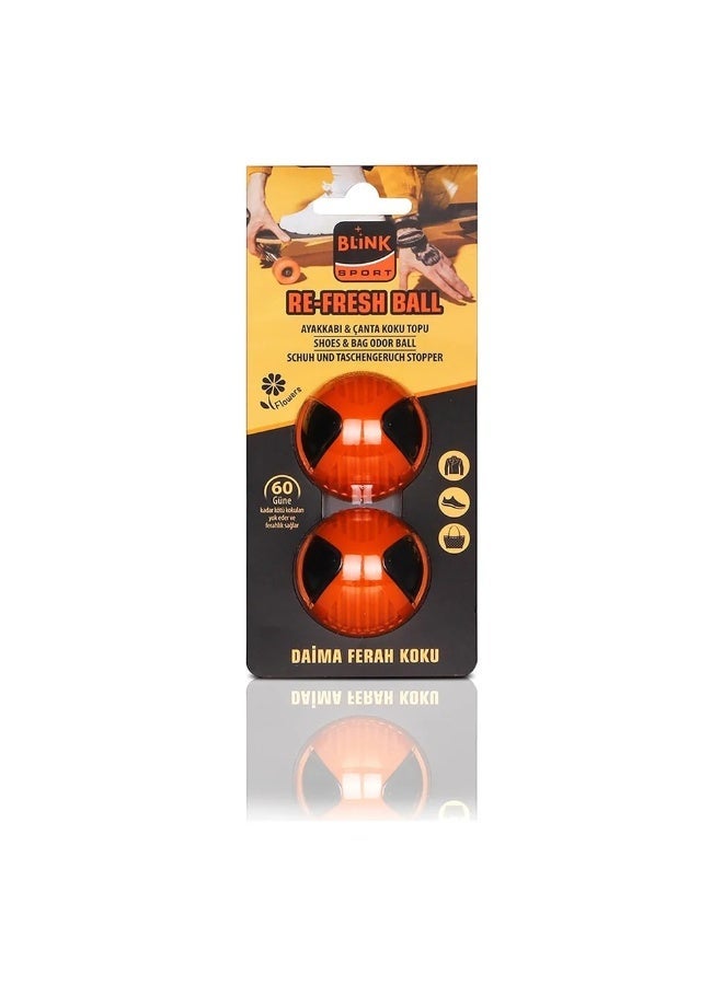 BLINK Sport Re‑Fresh Ball – Shoe & Bag Deodorizer Balls (2‑Pack) – Long‑Lasting Fresh Scent - Image 1