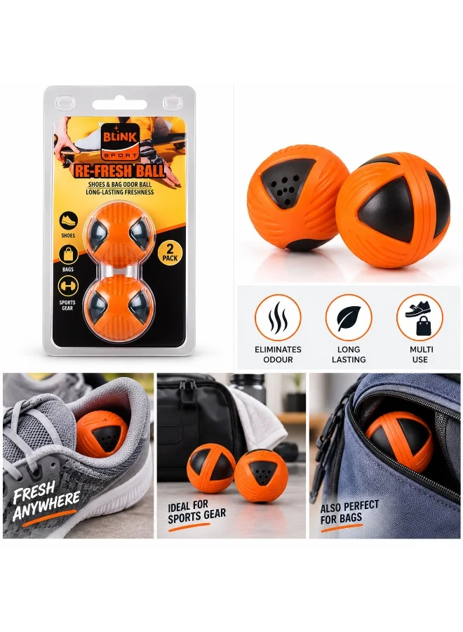 Blink BLINK Sport Re‑Fresh Ball – Shoe & Bag Deodorizer Balls (2‑Pack) – Long‑Lasting Fresh Scent