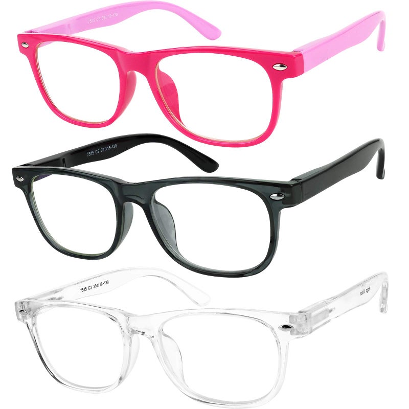 Yogo Vision Blue Light Glasses for Kids Anti Eyestrain UV protection Computer Gaming TV Phone Kids Blue light Glasses For Boys Girls 3 Pack - Image 3