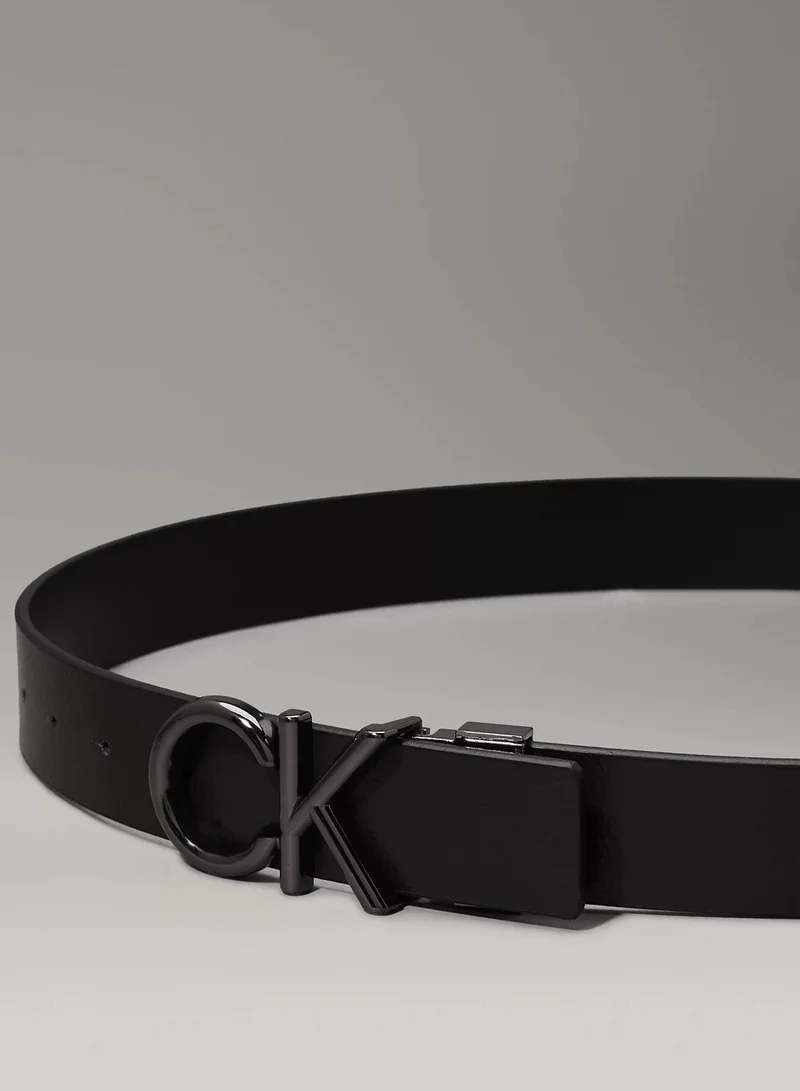 CALVIN KLEIN Logo Detailed Allocated Hole Belt