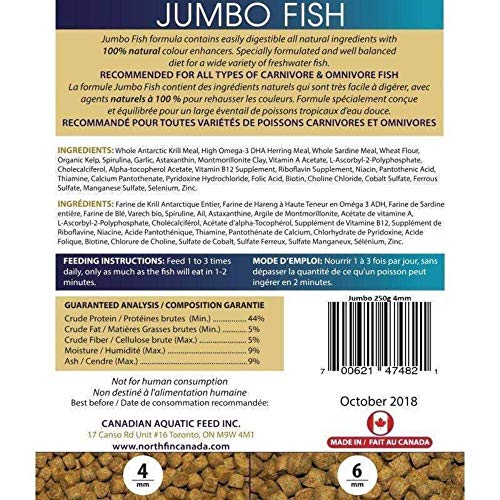 Northfin Fish Food Jumbo Formula Slow Sinking Pellets (6mm 1kg) - Image 2